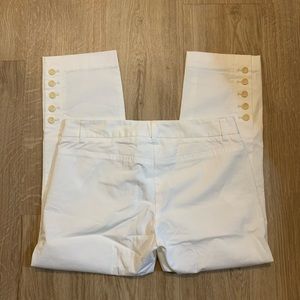 Theory White Capri Pants